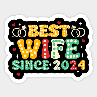 Best Wife Since 2024 2nd Wedding Anniversary Gift for Husband Wife Sticker